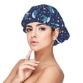 thumbnail image 1 of Pofeuu Party Shark Cut Print Silk Bonnet for Sleeping, Satin Hair Bonnets, Soft Elastic Band Silk Sleep Cap, Hair Wrap, 1 of 6