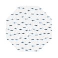 thumbnail image 1 of Pofeuu Party Shark Cute Print Leather Coasters Set of 6, Round Cups Mugs Mat Pad for Home Kitchen Heat Resistant Drink Coasters,Octagon, 1 of 7