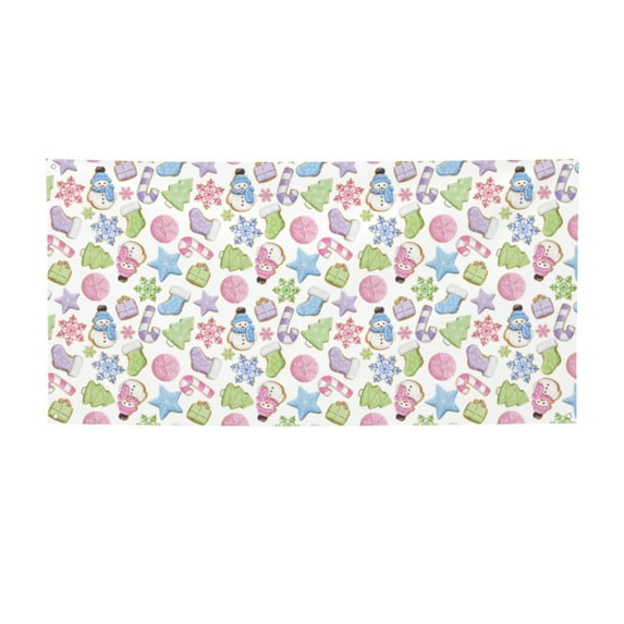 Pofeuu Pastel Christmas Cookies Print Colorful Yard Festival Banner Sign Party Outdoor & Indoor Party Decoration Banne Festival Yard Sign-Medium
