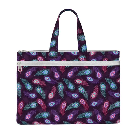 Pofeuu Peacock Feathers3 Print Laptop Bag Carrying - Computer Bag Laptop Case Shoulder Slim Work Travel