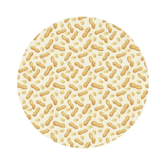 Pofeuu Peanuts3 Print Leather Coasters Set of 6, Round Cups Mugs Mat Pad for Home Kitchen Heat Resistant Drink Coasters,Round Shape