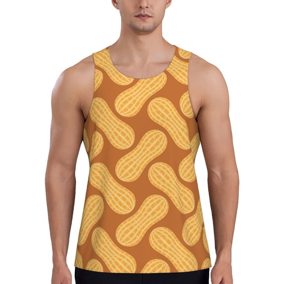Pofeuu Peanuts6 Print Men's Workout Tank Tops Sleeveless Muscle Gym Shirt Quick Dry-4X-Large