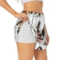 thumbnail image 1 of Pofeuu Pedigree dogs collage Print Women's Athletic Shorts Running Workout Shorts Tummy Control Quick Dry Gym Shorts with Pockets Double layer sports shorts-Medium, 1 of 7