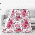 thumbnail image 1 of Pofeuu Peonies And Roses Print Ultra-Soft Micro Fleece Blanket,for Bed Or Sofa,All Season Throw Blankets Flannel Blanket-80"x60", 1 of 7