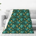 thumbnail image 1 of Pofeuu Pineapple And Cactus Print Ultra-Soft Micro Fleece Blanket,for Bed Or Sofa,All Season Throw Blankets Flannel Blanket-40"x30", 1 of 7