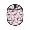 thumbnail image 1 of Pofeuu Pineapple Flamingo Print Silicone Pot Mat Mitten With Hanging Loop Heat Resistant Oven Mitts Non-Slip Bbq Baking Smoking Potholders, 1 of 7
