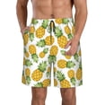 thumbnail image 1 of Pofeuu Pineapple Prin Men's Swim Trunks Quick Dry Bathing Suit Swimming Board Shorts Mesh Lining Beach Swimwear-Small, 1 of 6