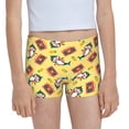 thumbnail image 1 of Pofeuu Pineapples Sharks In Hawaiian Print Soft Cotton Girls Boyshort panties Toddler Underwear-XX-Small, 1 of 5