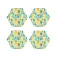 thumbnail image 1 of Pofeuu Pineapples1 Print Coasters for Drinks, 4Pack PU Leather Coasters, Bar Drink Coasters for Tabletop Protection, Furniture from Damage-Hexagon, 1 of 6
