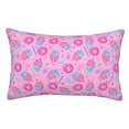 thumbnail image 1 of Pofeuu Pink Donuts Print Polyester Microfiber Plush Pillowcases, Super Soft and Cozy Pillow Case Covers with Envelop Closure（Pillow core not included）-16"x24", 1 of 6