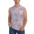 thumbnail image 1 of Pofeuu Pink Flamingo Print Men's Muscle T-Shirt, Sleeveless, Muscle Tank, Classic Muscle Tee Top For Men Casual Sleeveless Muscle T-Shirt Trendy Clothes-Large, 1 of 7