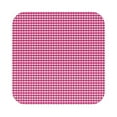 thumbnail image 1 of Pofeuu Pink Gingham Print Leather Coasters Set of 6, Round Cups Mugs Mat Pad for Home Kitchen Heat Resistant Drink Coasters,Square, 1 of 7