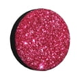 thumbnail image 1 of Pofeuu Pink Glitter Print Spare Tire Wheel Cover for Car Truck SUV Camper Universal Fit Spare Tire Cover RV Spare Tire Covers-16 inch, 1 of 6