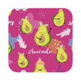 thumbnail image 1 of Pofeuu Pink Green Avocado Print Leather Coasters Set of 6, Round Cups Mugs Mat Pad for Home Kitchen Heat Resistant Drink Coasters,Square, 1 of 7