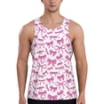 thumbnail image 1 of Pofeuu Pink bows Print Men's Workout Tank Tops Sleeveless Muscle Gym Shirt Quick Dry -Small, 1 of 7