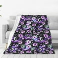 thumbnail image 1 of Pofeuu Pink purple rainbow flower butterfly Print Ultra-Soft Micro Fleece Blanket,for Bed Or Sofa,All Season Throw Blankets Flannel Blanket-60"x50", 1 of 7