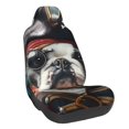 Pofeuu Pirate Bulldog On Deck Print Automotive Car Seat Covers Flat