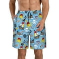 thumbnail image 1 of Pofeuu Pirate Marine Animals Prin Men's Swim Trunks Quick Dry Bathing Suit Swimming Board Shorts Mesh Lining Beach Swimwear-Medium, 1 of 6