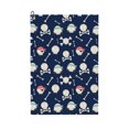 thumbnail image 1 of Pofeuu Pirate Skulls 1 Print Premium Golf Towel with Carabiner Clip Absorbent Microfiber Waffle Pattern Golf Towel for Golf Bag Trolly Belt Loop, 1 of 8