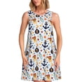 thumbnail image 1 of Pofeuu Pirate skulls Print Women's Sleeveless Dress, Loose Fit Summer Dress, Casual Tank Dress for Women, 1 of 7