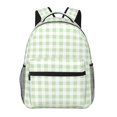 thumbnail image 1 of Pofeuu Pistachio Green Checkboard Print Backpack for Men and Women - Basic Bookbag Casual Daypack Backpacks for College Work Travel-One Size, 1 of 5