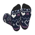 thumbnail image 1 of Pofeuu Pixel Heart Winter Print Crew Socks, Adult Running Hiking Socks for Youth and Adult, 1 of 7