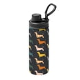 thumbnail image 1 of Pofeuu Plaid Dachshund Print 18oz Sports Insulated Kettle Stainless Steel Vacuum Water Bottle Leakproof Sport Flask, 1 of 7