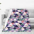 thumbnail image 1 of Pofeuu Plaid Flamingo Print Ultra-Soft Micro Fleece Blanket,for Bed Or Sofa,All Season Throw Blankets Flannel Blanket-60"x50", 1 of 7