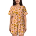 thumbnail image 1 of Pofeuu Plaid Sunflower Print Women's Pajama Set Short/Shorts Soft Button PJs Elastic Drawstring Waist Sleepwear-X-Large, 1 of 6