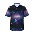 thumbnail image 1 of Pofeuu Planets Stars And Galaxies1 Print Hawaiian Shirt for Men Sleeves Casual Button Down Summer Beach Dress Shirts T-Shirts,3X-Large, 1 of 7