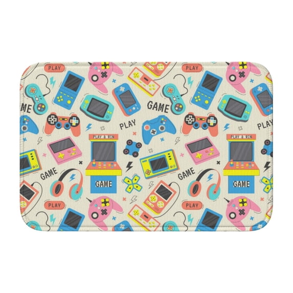 Pofeuu Playing Video Games Print Hem Mat 40x60 - Multipurpose Doormat for Indoor & Outdoor Use - Welcome Your Guests with our Entrance Mat