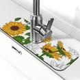 thumbnail image 1 of Pofeuu Plump Sunflower And Sketch Print Splash Guard for Sink Faucet Sink Gadgets-Splash Guard Behind Faucet Drip Catcher for Kitchen, Bathroom,Sink Mat, 1 of 7