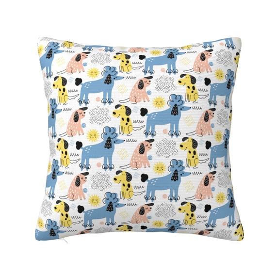Pofeuu Poodle Dog Print Double-sided plush pillowcase Square Throw Pillow Covers Pillows Cover for Living Room Bedroom Sofa Couch Cushion Cover(No pillow core)-12"x12"