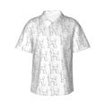 thumbnail image 1 of Pofeuu Poodle Dog Print Hawaiian Shirt for Men Sleeves Casual Button Down Summer Beach Dress Shirts T-Shirts,XX-Large, 1 of 1