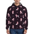 thumbnail image 1 of Pofeuu Poodle Dog Print Mens Casual Hooded Collar Drawstring Hoodies Pullover Sweatshirts Casual Long Sleeve Shirts-Small, 1 of 7