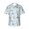 thumbnail image 1 of Pofeuu Poodle Playing Skateboard Print Hawaiian Shirt for Men Sleeves Casual Button Down Summer Beach Dress Shirts T-Shirts,Small, 1 of 7