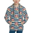 thumbnail image 1 of Pofeuu Popcorn Print Kids Pullover Hoodies Warm Thick Hooded Sweatshirt with Packet for Boys Girls-Large, 1 of 6