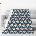 thumbnail image 1 of Pofeuu Popcorn With Glasses Print Ultra-Soft Micro Fleece Blanket,for Bed Or Sofa,All Season Throw Blankets Flannel Blanket-40"x30", 1 of 7