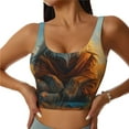 thumbnail image 1 of Pofeuu Prairie Meditating Lion Print Sports Bra for Women Sexy Vest Yoga Running Gym Fitness Crop Bras Tops-Large, 1 of 8