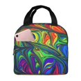 thumbnail image 1 of Pofeuu Pride Rainbow Print Lunch Bag Lunch Box Large Capacity Insulated Lunch Bag for Adult, Leakproof Reusable Lunch Tote Bags for Work, 1 of 8