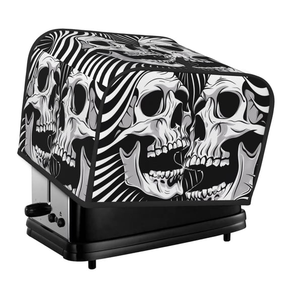 Pofeuu Psychedelic Skull Illusion Art Print Toaster Cover 4 Slice, Bread Dust Cover & Fingerprint Protection, Kitchen Small Appliance Covers(Toaster Cover)