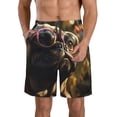 thumbnail image 1 of Pofeuu Pug Wearing Sunglasses Flowers Prin Men's Swim Trunks Quick Dry Bathing Suit Swimming Board Shorts Mesh Lining Beach Swimwear-Medium, 1 of 6