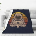 thumbnail image 1 of Pofeuu Pug dog Yoga Print Ultra-Soft Micro Fleece Blanket,for Bed Or Sofa,All Season Throw Blankets Flannel Blanket-80"x60", 1 of 7