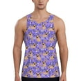 thumbnail image 1 of Pofeuu Pugs and Flowers Print Men's Workout Tank Tops Sleeveless Muscle Gym Shirt Quick Dry-3X-Large, 1 of 7