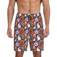 thumbnail image 1 of Pofeuu Pumpkin And Flying Bat1 Print Men's Soft Woven Elastic Waistband Sleep Pajama Short-XX-Large, 1 of 6