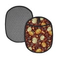 thumbnail image 1 of Pofeuu Pumpkin Leaf Daisy Print Silicone Pot Mat Mitten With Hanging Loop Heat Resistant Oven Mitts Non-Slip Bbq Baking Smoking Potholders, 1 of 7