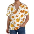 thumbnail image 1 of Pofeuu Pumpkin Maple Leaves Print Mens Casual Short Sleeve Shirts Beach Summer Spread Collar Pocket Tops Men's Casual Short-sleeved Shirt-XX-Large, 1 of 5