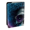 thumbnail image 1 of Pofeuu Punk Style Blue Haired Skull Print Travel Document Organizer Passport Holder Men Women for Family (6.5 in x 4.5 in),Wallet Holder Credit Card Clutch Bag Case, 1 of 5
