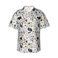 thumbnail image 1 of Pofeuu Puppy Print Hawaiian Shirt for Men Sleeves Casual Button Down Summer Beach Dress Shirts T-Shirts,XX-Large, 1 of 7