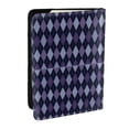 thumbnail image 1 of Pofeuu Purple and Blue Squares Print Travel Document Organizer Passport Holder Men Women for Family (6.5 in x 4.5 in),Wallet Holder Credit Card Clutch Bag Case, 1 of 5